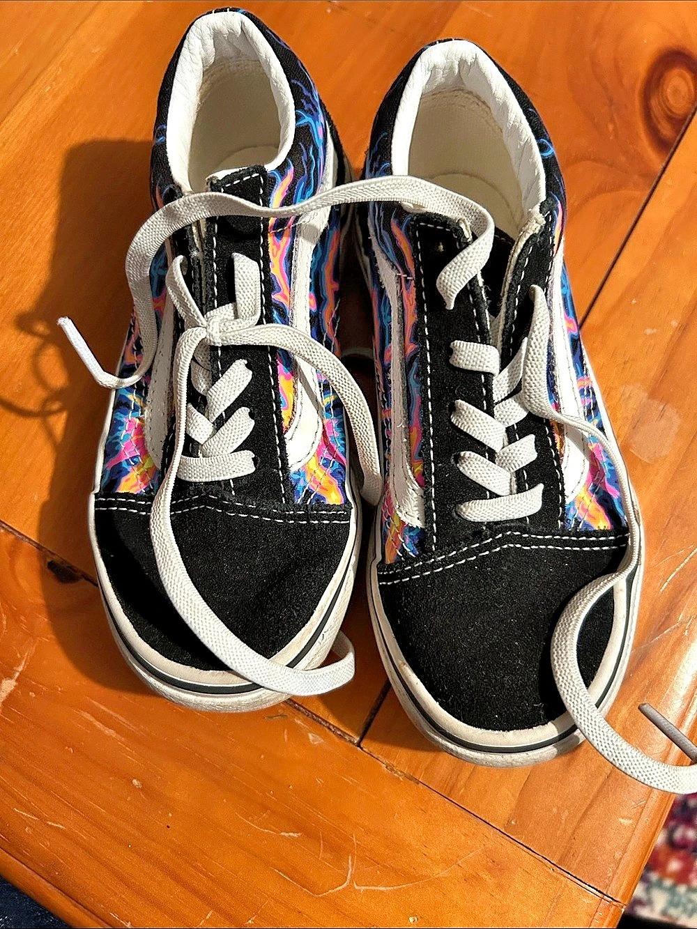 Vans Girls Old Skool Lightning - Black Sneakers